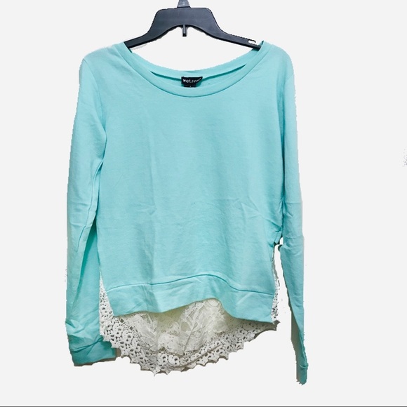 Wet Seal Long Sleeve Lace Back Pullover Sweater - Picture 1 of 4